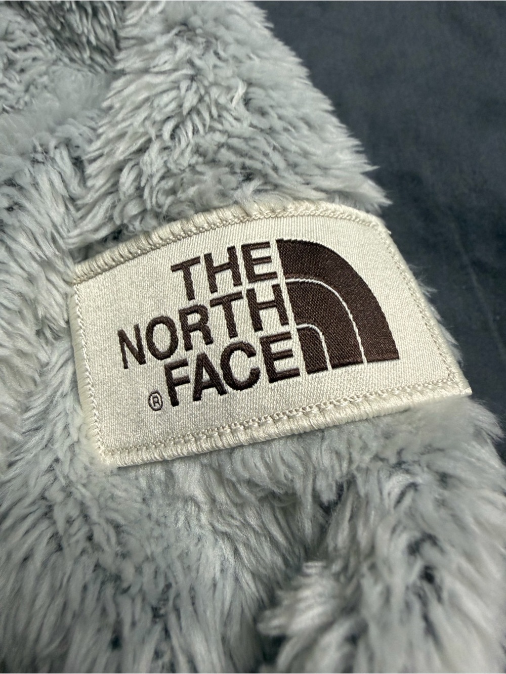 The North Face Women’s Light Gray Plush Teddy Fleece Jacket - Picture 3 of 4